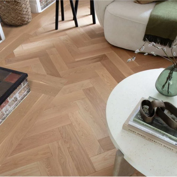 Plancher de bois herringbone