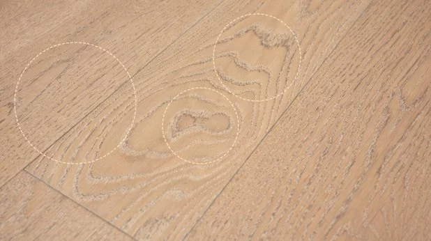 La saleté incrustée noircit les anneaux de croissance du bois