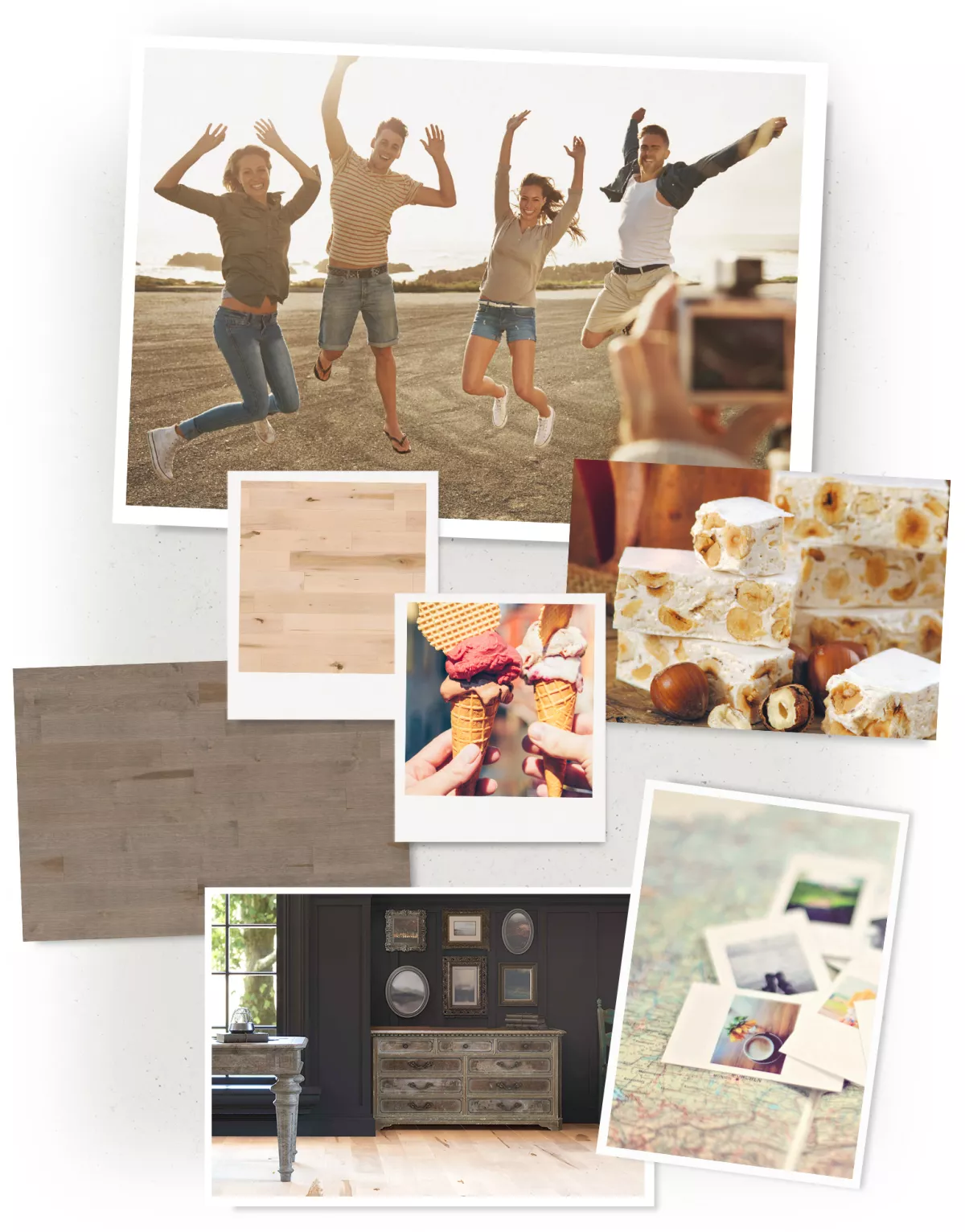 Collage photo souvenirs